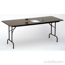Correll Cf3696M-01 Melamine Top Folding Tables - Fixed Height - Walnut